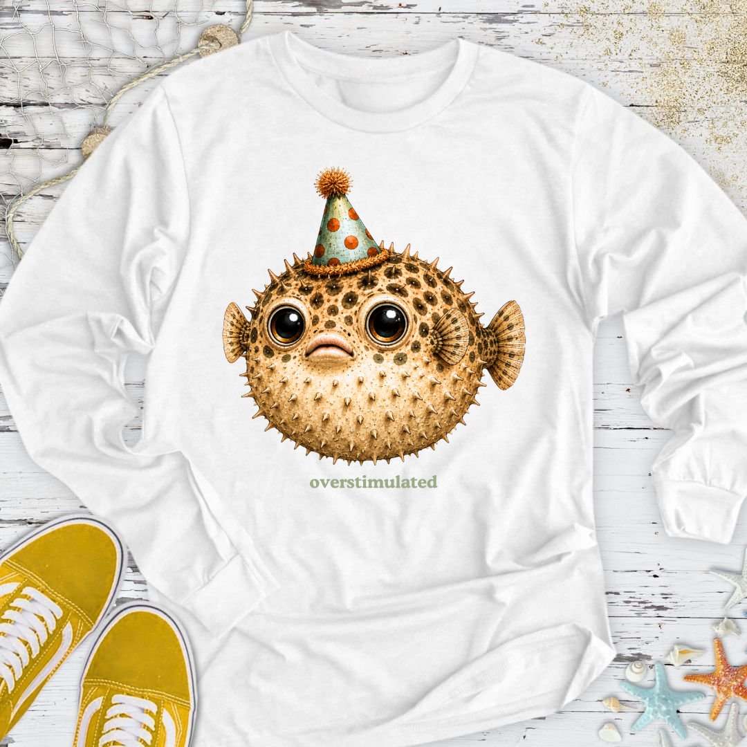 Overstimulated Pufferfish Long Sleeve Tee