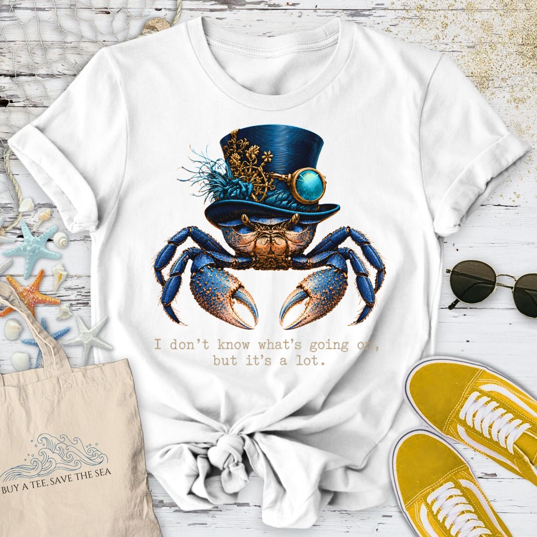 It's A Lot, Crab T-Shirt in White - Dolce Reverie