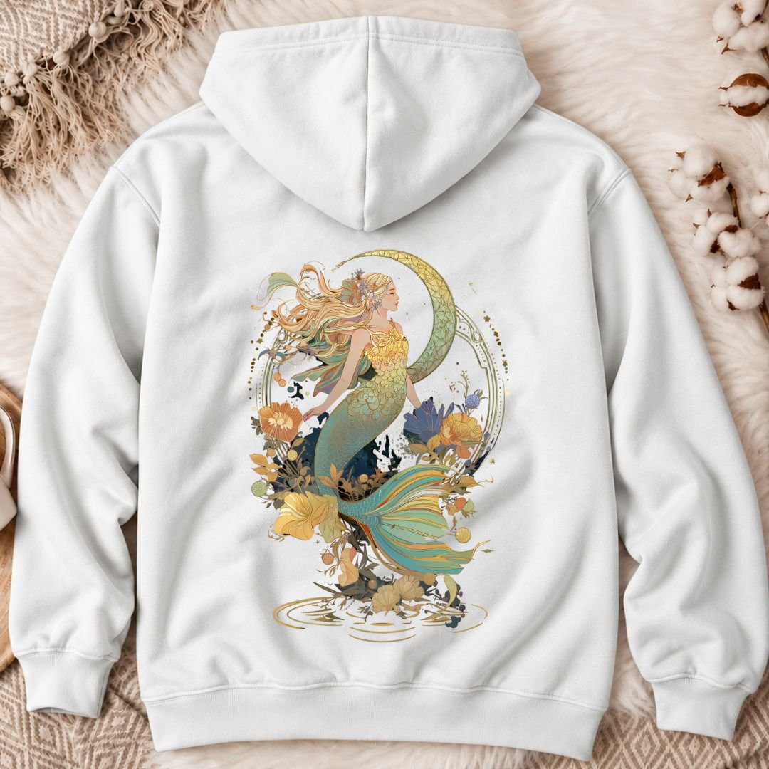 Whimsical Mermaid Back Print Hoodie