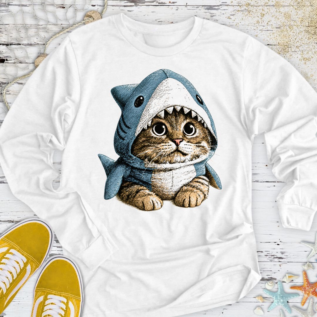 I'm a Real Shark, Cat Long Sleeve Tee