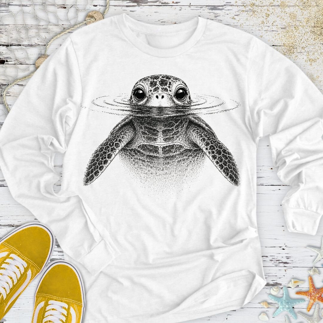 Curious Turtle Long Sleeve Tee