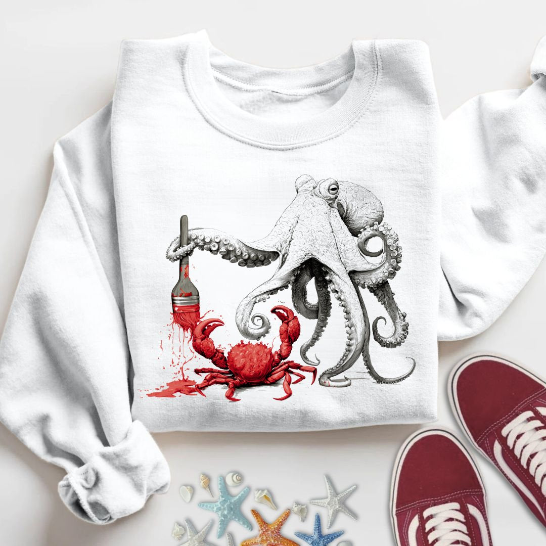 Off To Paint Stuff, Octopus Sweatshirt