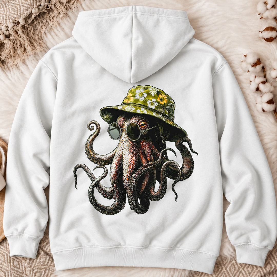 Summer Octopus Back Print Hoodie