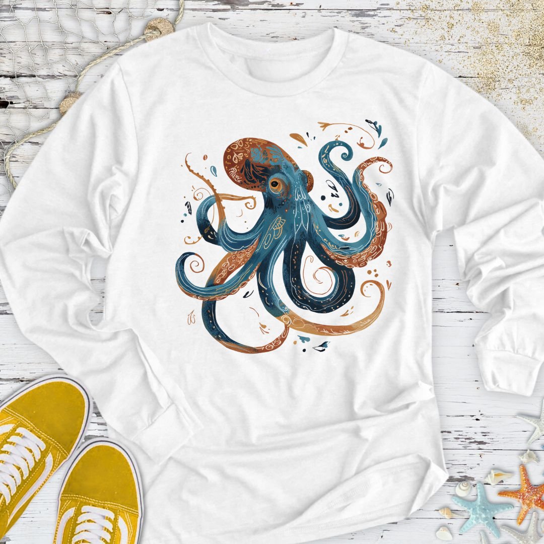Boho Octopus Long Sleeve Tee
