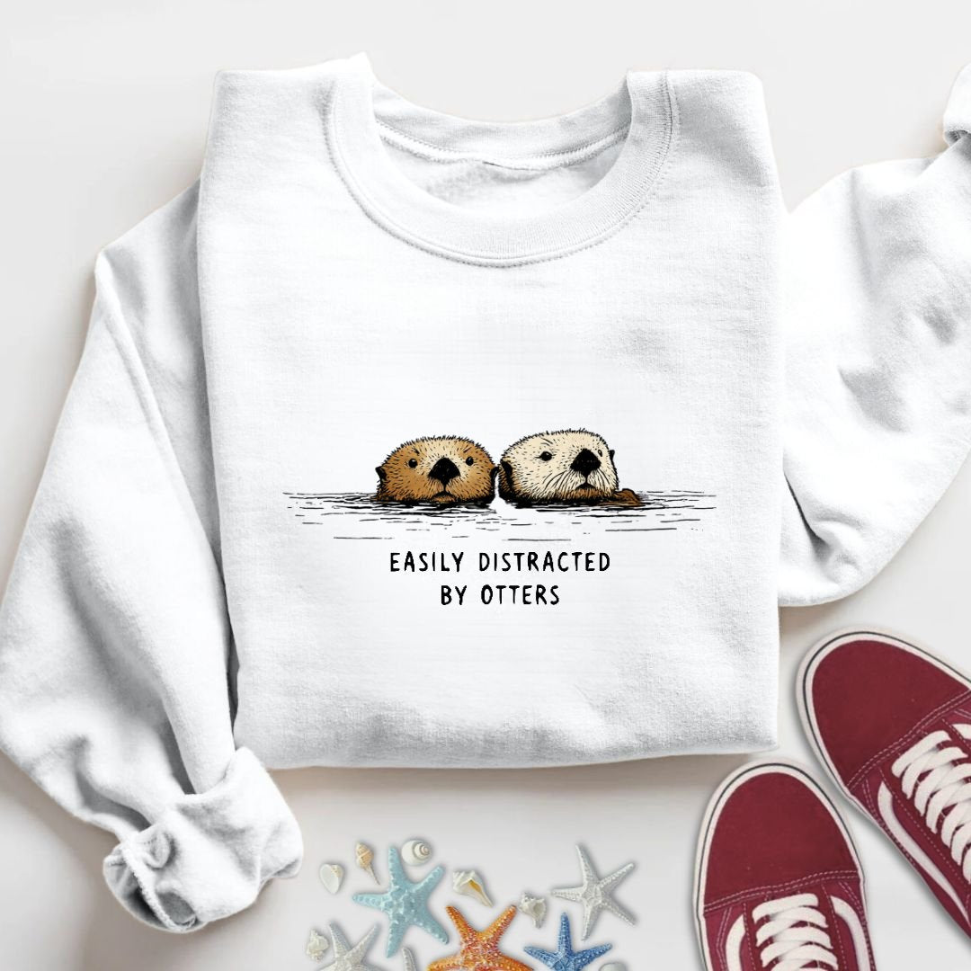 Distracted By Otters Sweatshirt