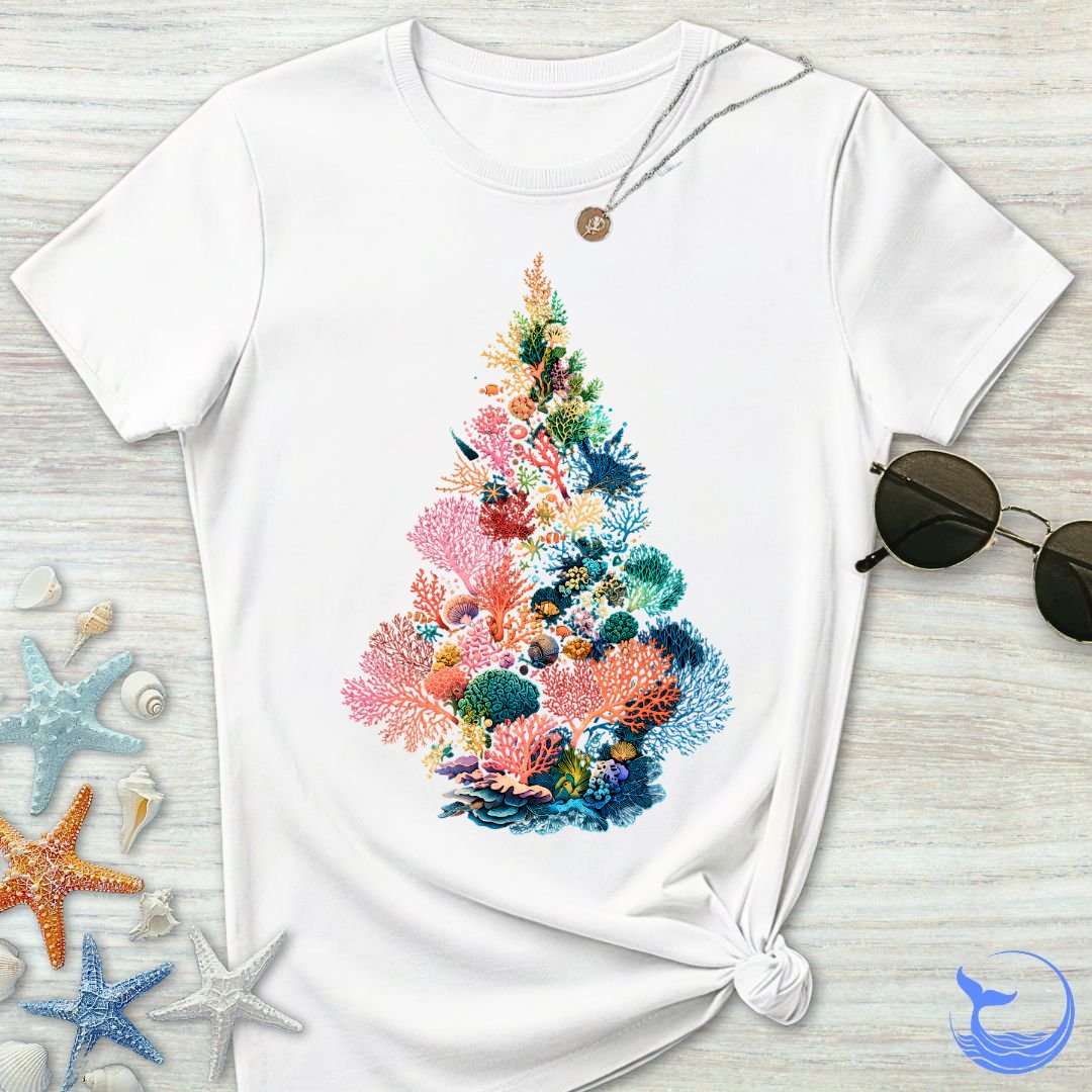 Coral Christmas Tree Women's T-Shirt