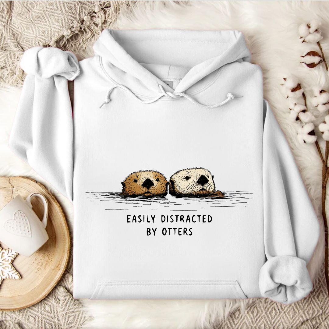 Distracted By Otters Hoodie