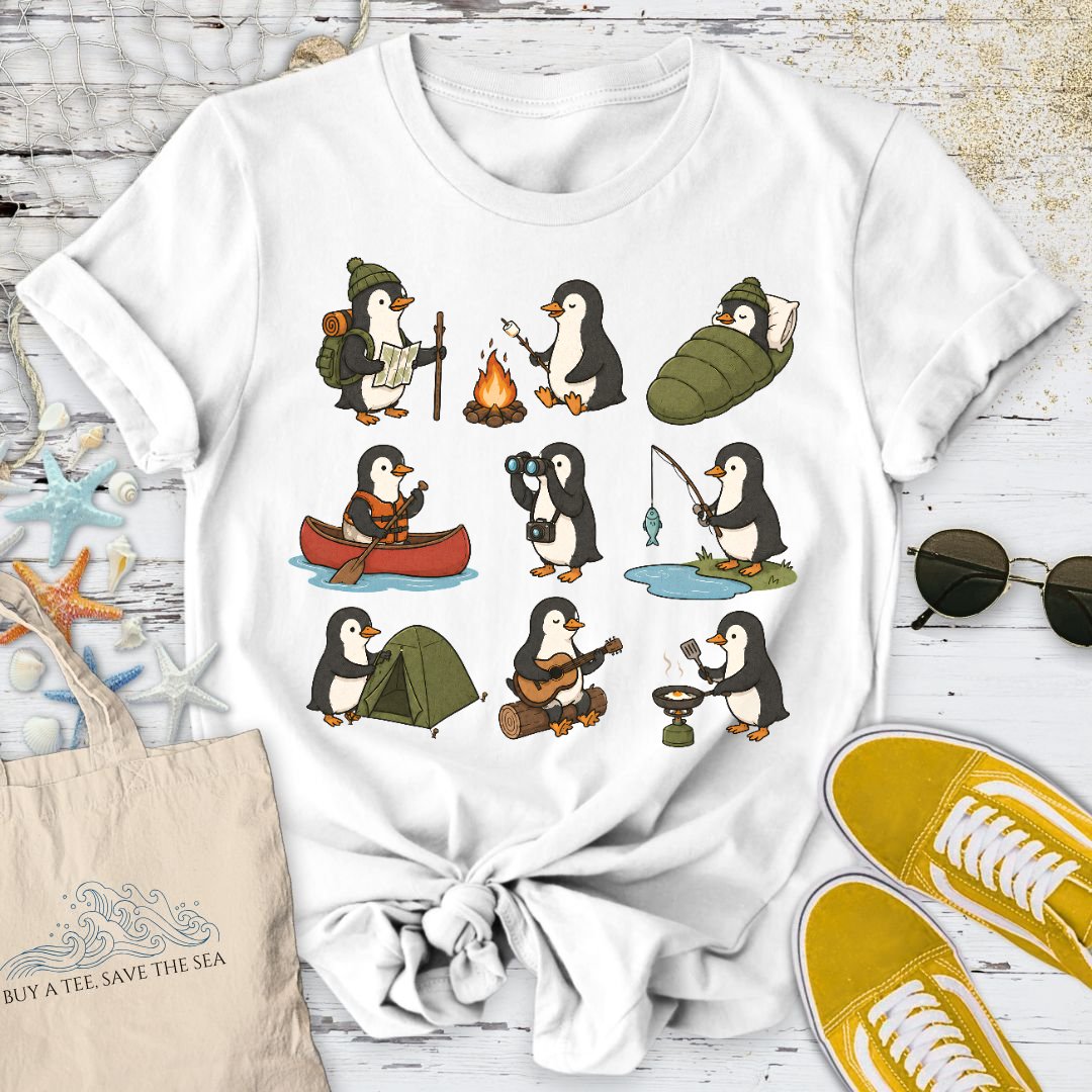 Camping Penguin T-Shirt