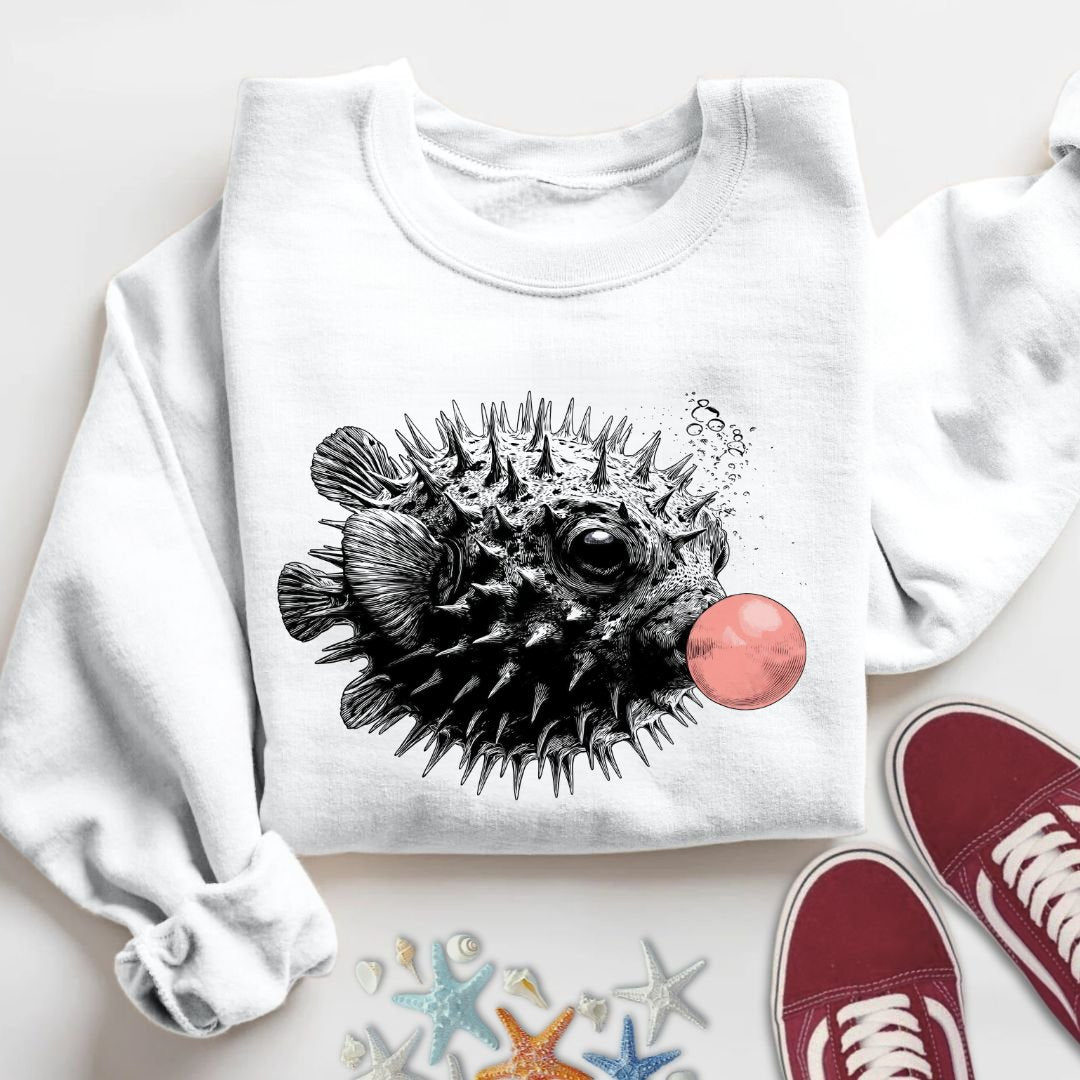 Bubblegum Pufferfish Sweatshirt