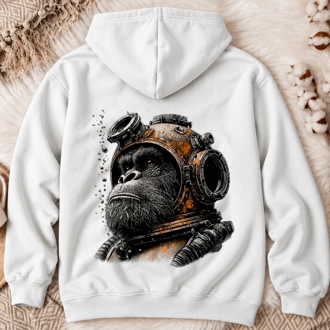 The Deep Sea Gorilla Back Print Hoodie