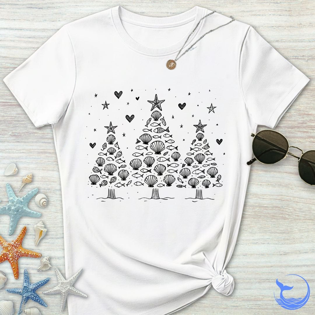 Seashell Christmas Trees Women's T-Shirt
