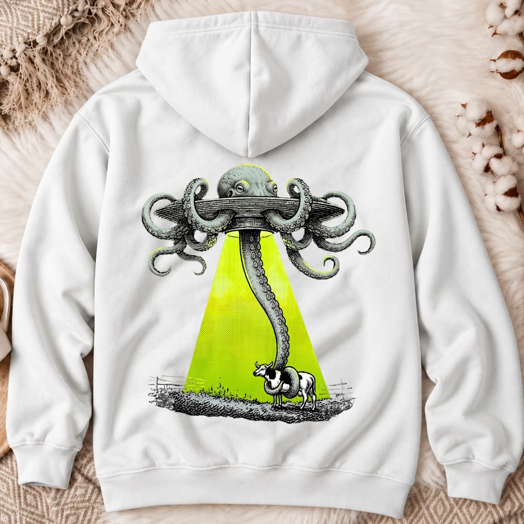 Alien Octopus Back Print Hoodie