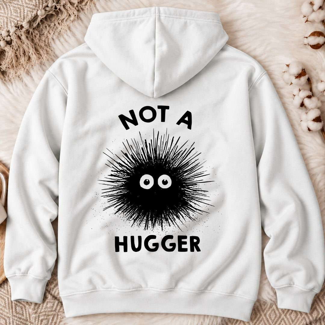 Not A Hugger Sea Urchin Back Print Hoodie