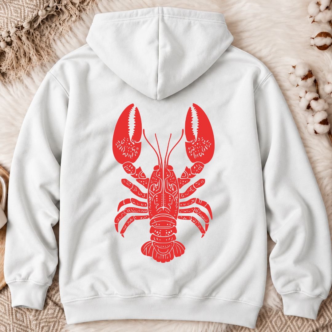 Tribal Lobster Back Print Hoodie