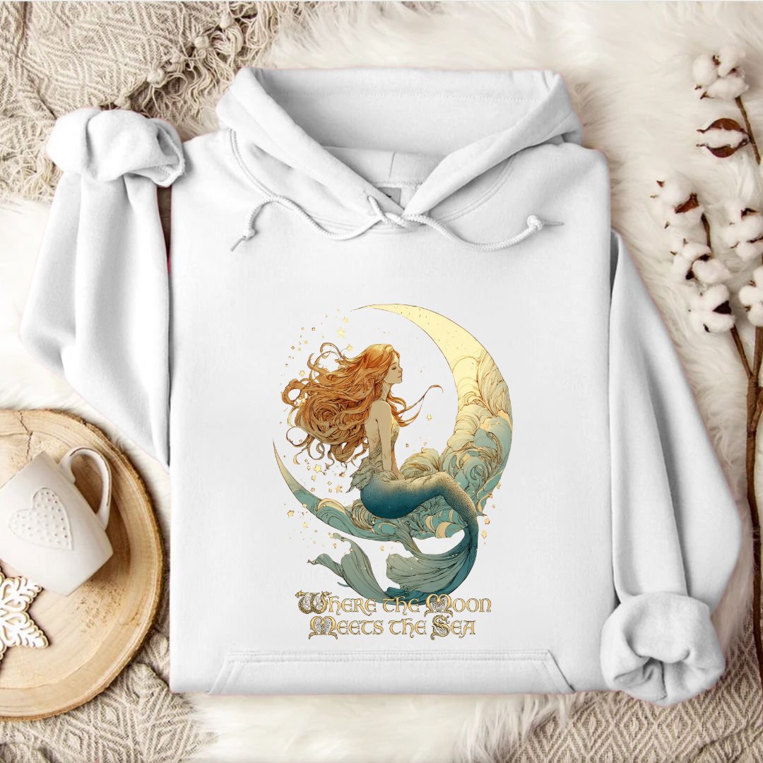 Moon Meets The Sea, Mermaid Hoodie