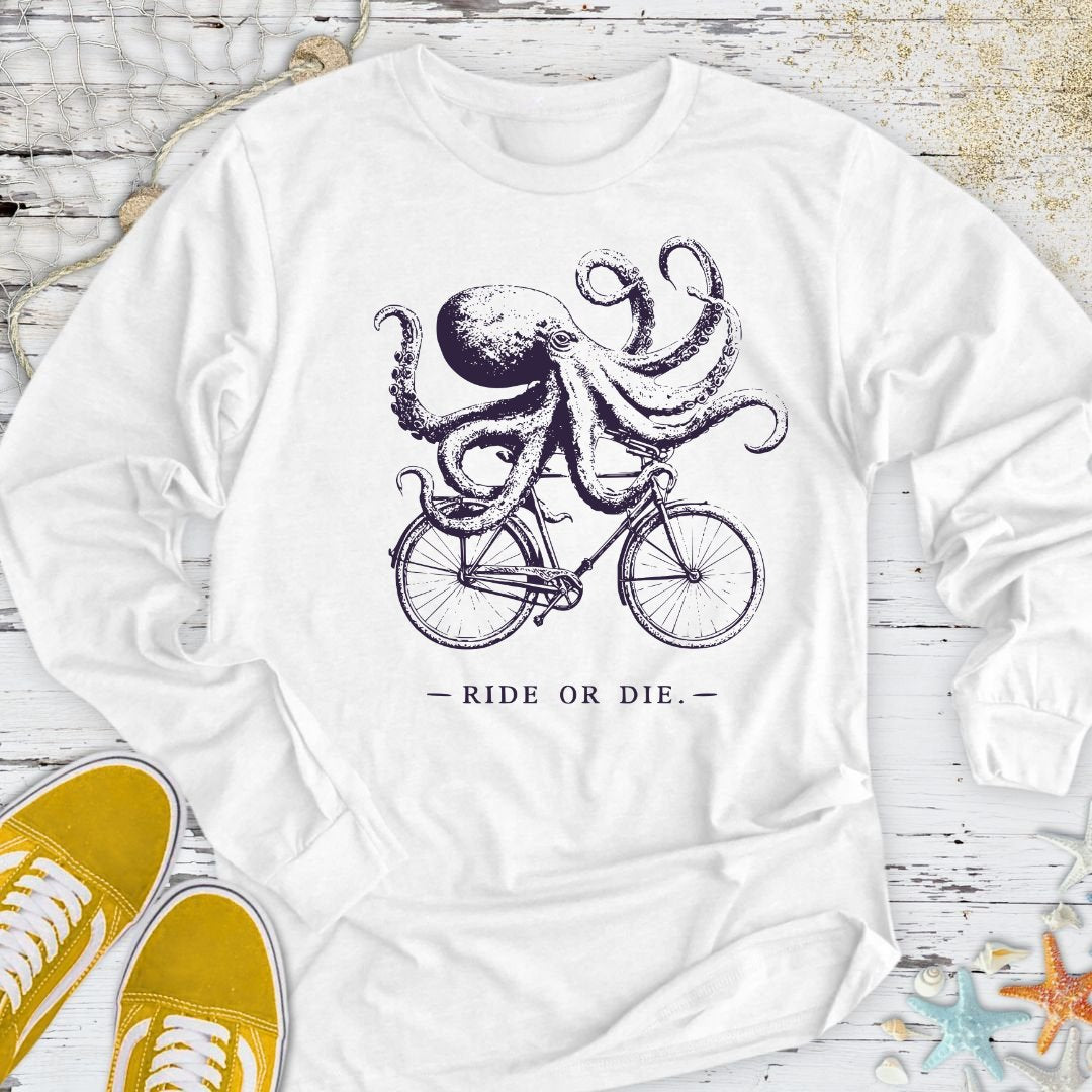 Ride Or Die, Octopus Long Sleeve Tee
