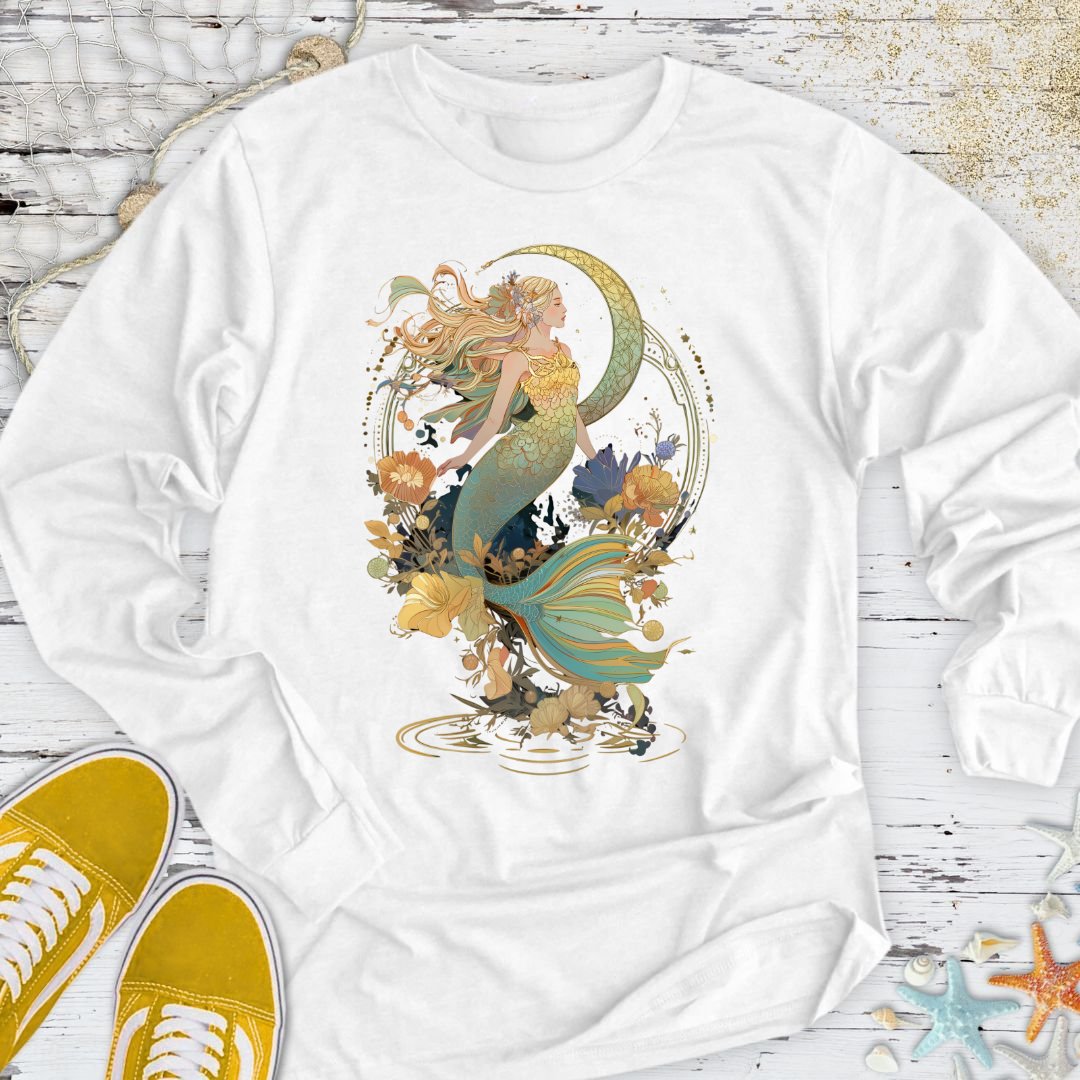 Whimsical Mermaid Long Sleeve Tee