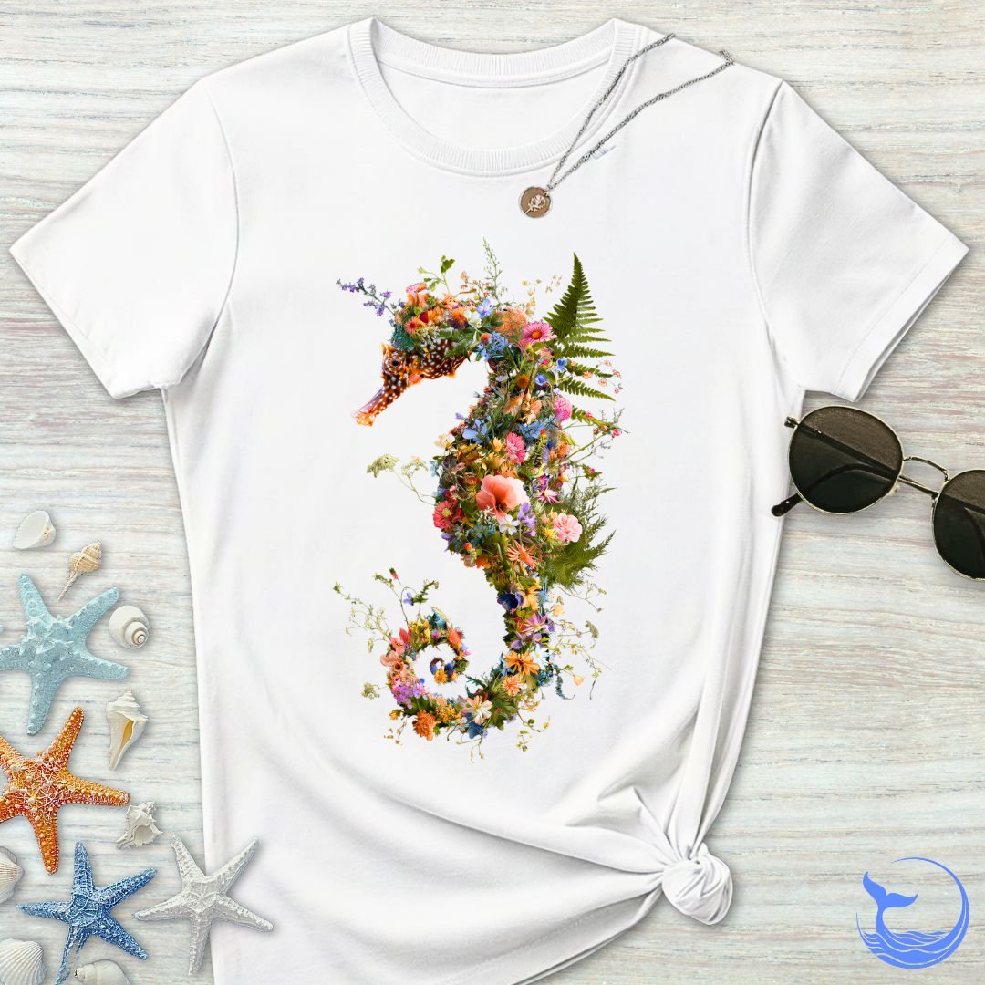 Floral Seahorse Women's T-Shirt