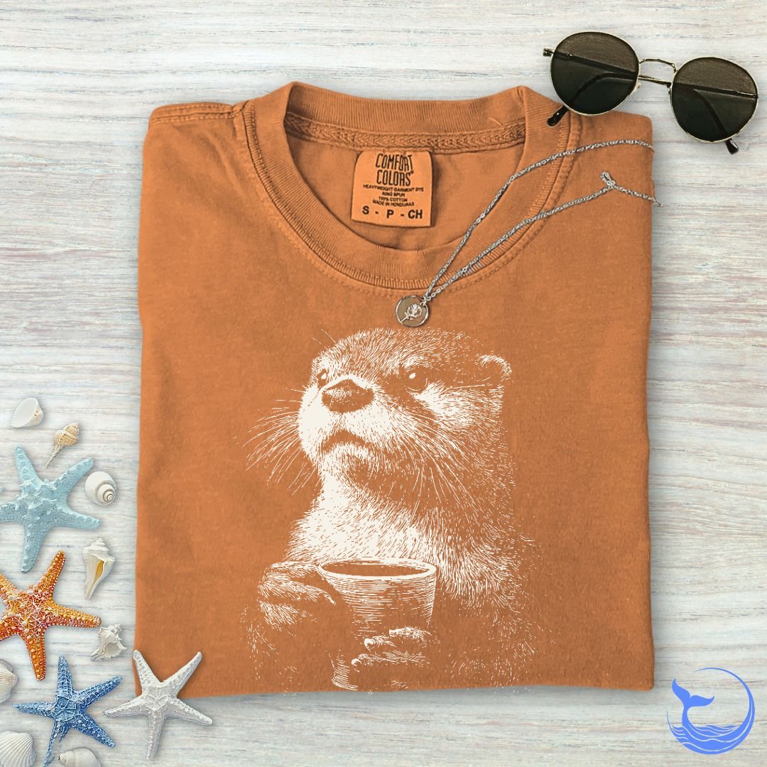 Coffee Otter Comfort Colors T-Shirt